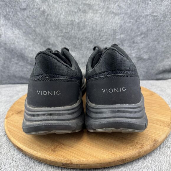 Mens Walk Max‎ Lace Up Sneaker Vionic Mens Black and Gray Athletic Shoe Size 12 - Picture 4 of 9